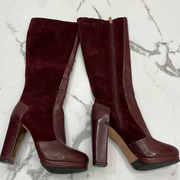 BCBGMaxAzria Shoes - Burgundy below the knee boot size 7 BCBGMAXAZRIA’s